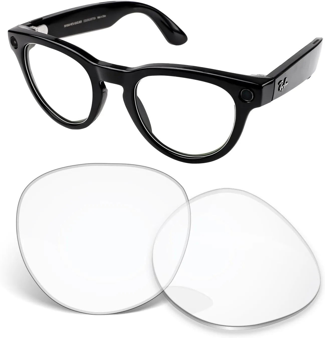1.5MM Replacement Lenses Compatible With RayBan Meta Headliner RW4009 50mm Smart Sunglasses