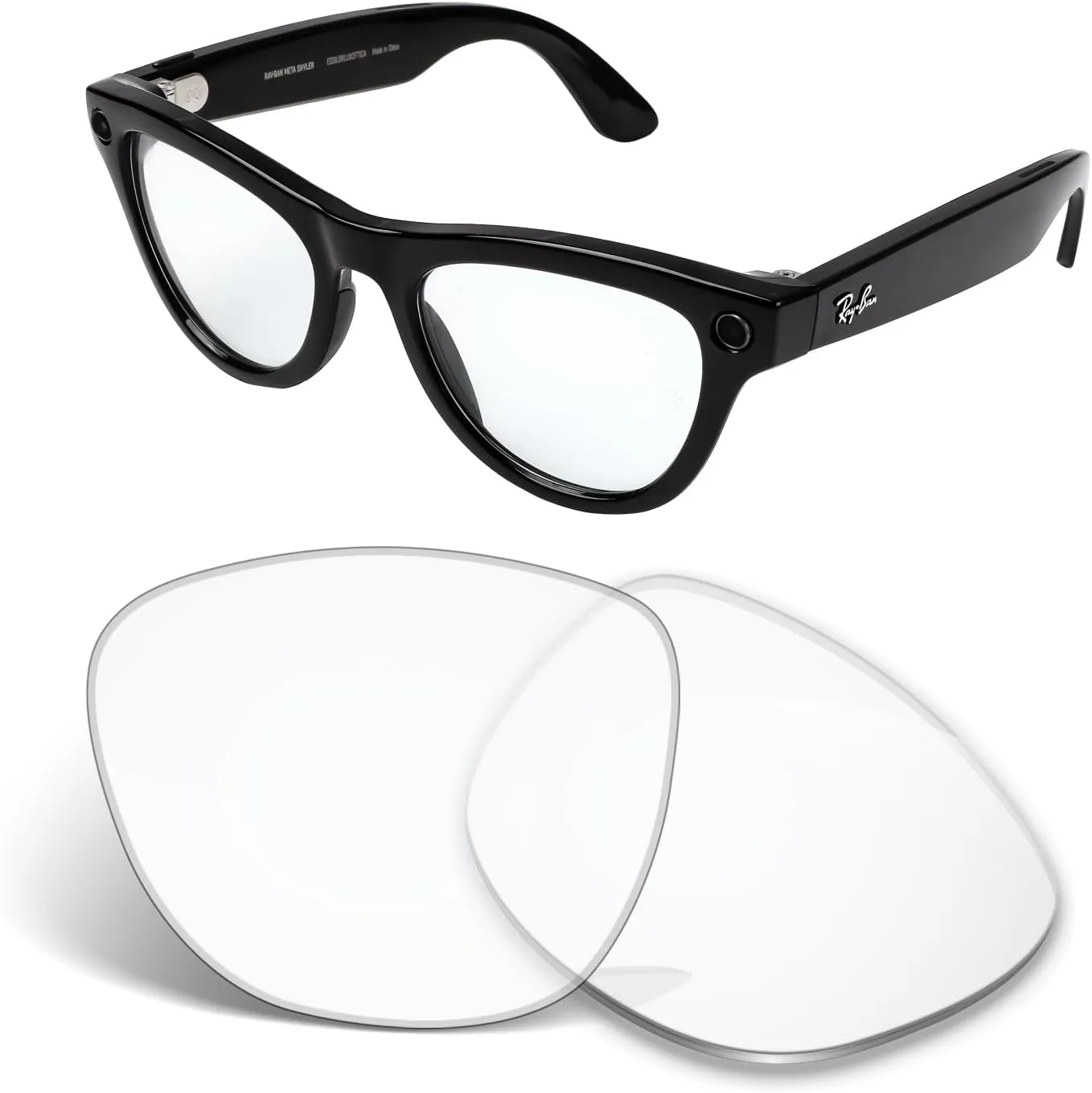 1.5MM Replacement Lenses Compatible With RayBan Meta Skyler RW4010 52mm Smart Sunglasses