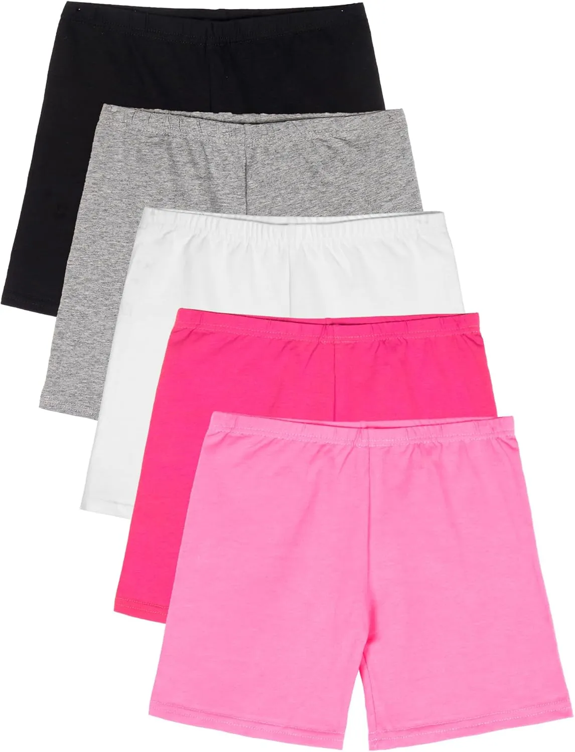 5 Pack Girls Bike Shorts Cotton Cartwheel Shorts for Girls Toddler Under Dress Biker Dance