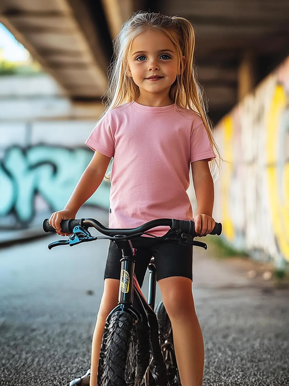 5 Pack Girls Bike Shorts Cotton Cartwheel Shorts for Girls Toddler Under Dress Biker Dance