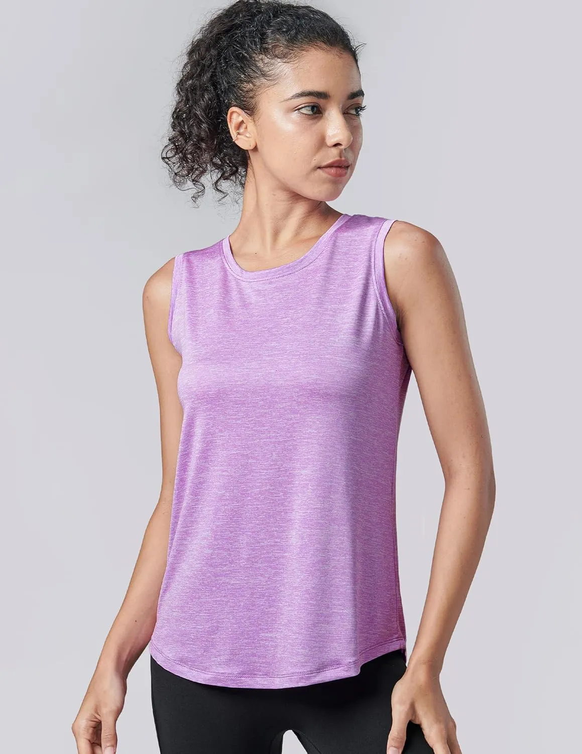 5 Pack Wide Straps Womens Workout Tank Tops, Athletic Sleeveless Shirts for Women, Ladies Exercise Tops for Yoga Tennis