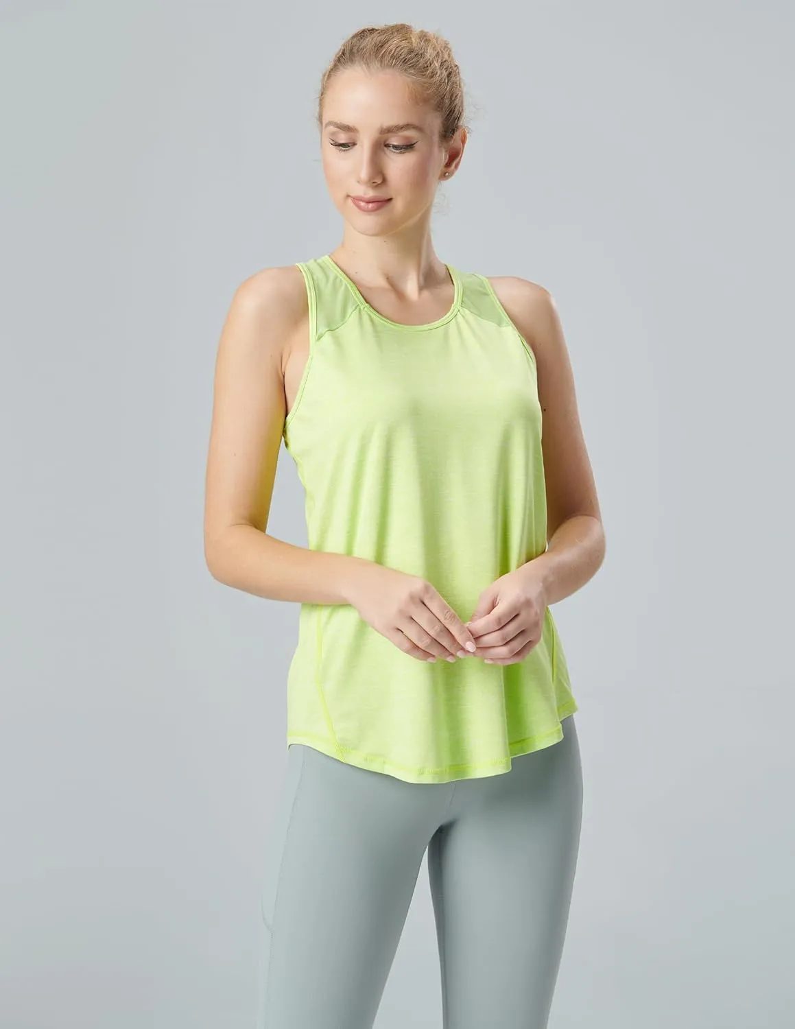 5 Pack Women's Workout Tops, Athletic Racerback Tank Tops for Women, Mesh Sleeveless Shirts Yoga for Gym Running