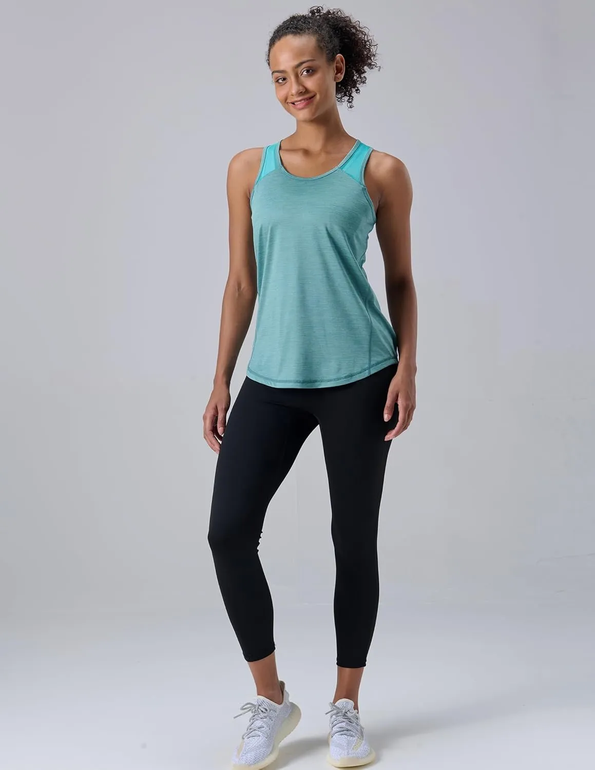 5 Pack Women's Workout Tops, Athletic Racerback Tank Tops for Women, Mesh Sleeveless Shirts Yoga for Gym Running