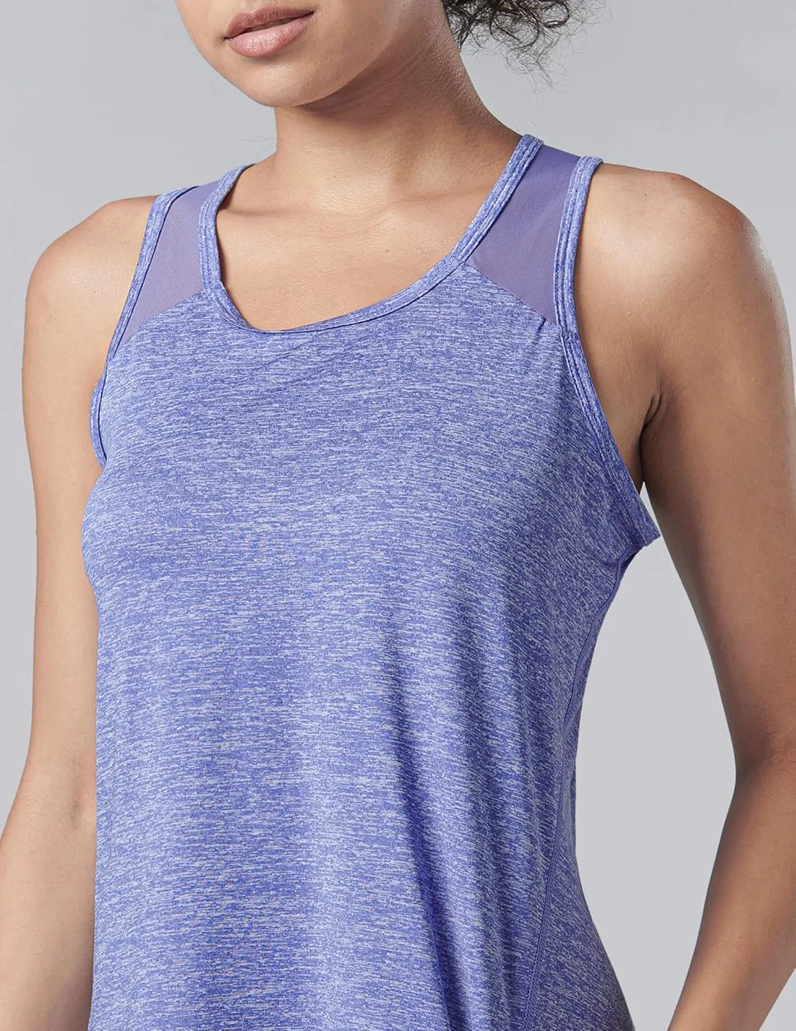 5 Pack Women's Workout Tops, Athletic Racerback Tank Tops for Women, Mesh Sleeveless Shirts Yoga for Gym Running