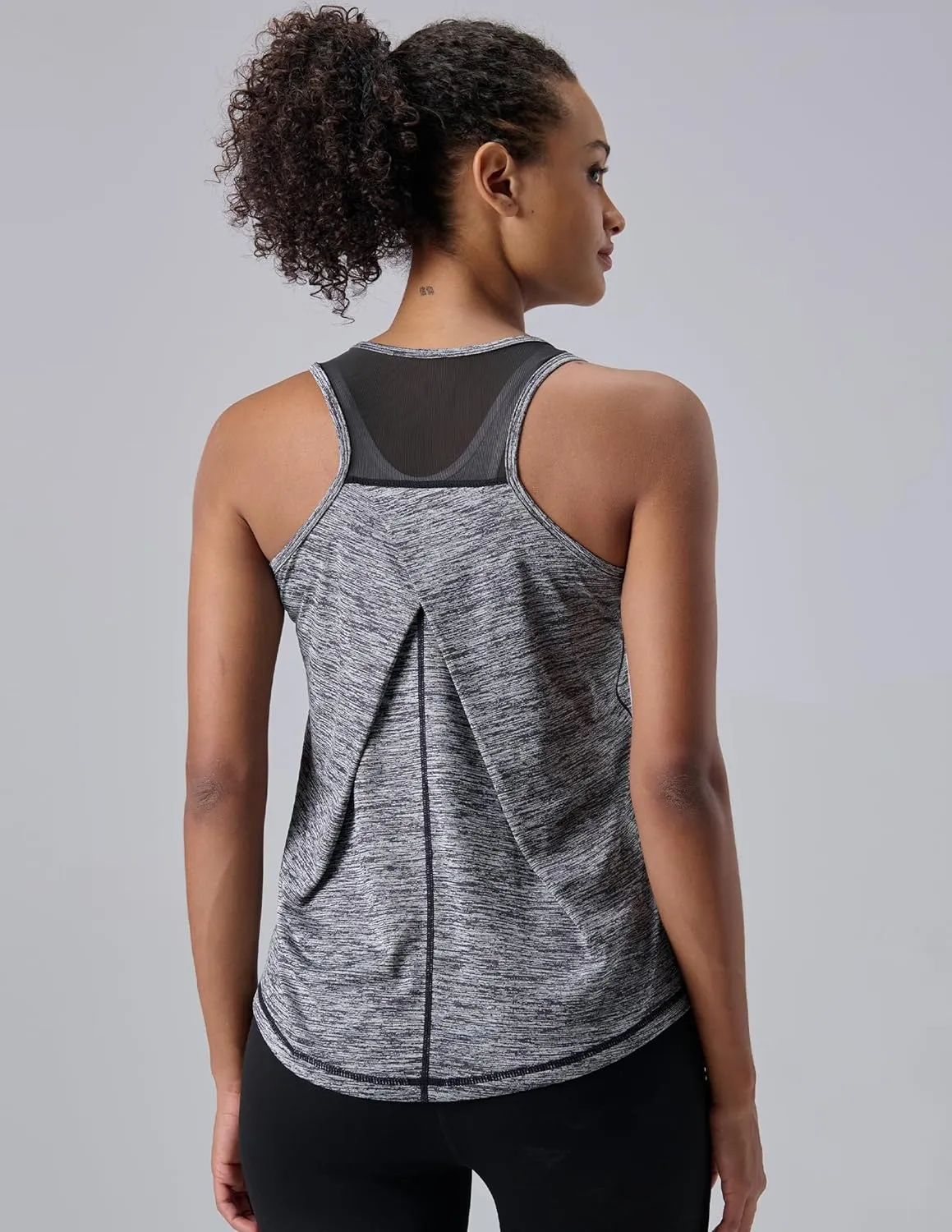5 Pack Women's Workout Tops, Athletic Racerback Tank Tops for Women, Mesh Sleeveless Shirts Yoga for Gym Running