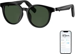 AI Glasses, AI Translator Powered by ChatGPT, AI Assistant, Bluetooth Smart Glasses for Men & Women, Polarized Sunglasses, Audio Smart Eyewear for Gaming Travel Meeting Memos, Earphone Glasses