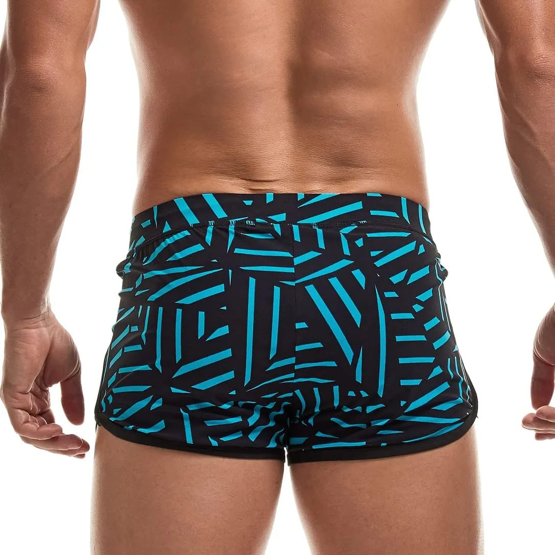 AIMPACT Mens Short Swim Trunks Quick Dry Beach Board Shorts 80s 90s Summer Vintage Swimwear with Lining Swimming Suits