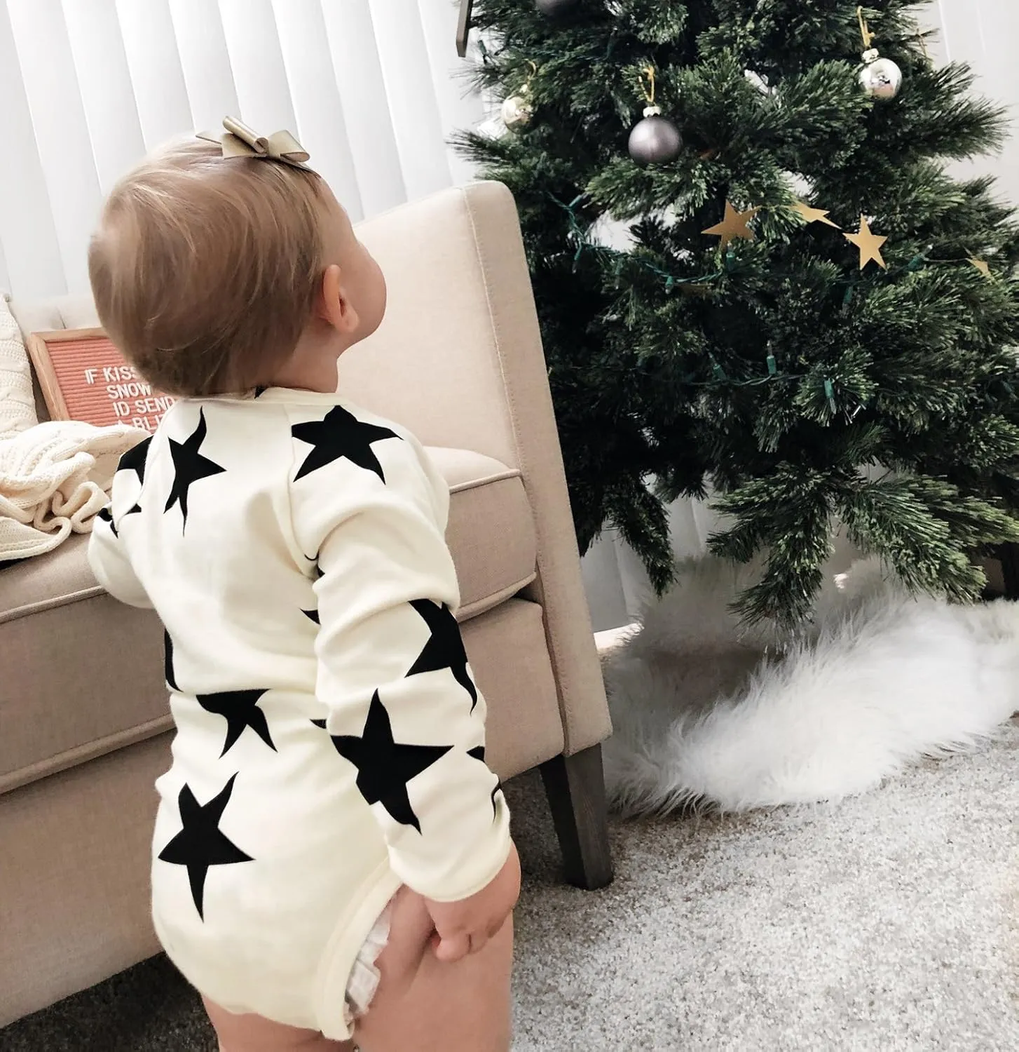 Babysoy Star Bodysuit/Romper   Comfy Solid Pants Playwear Set