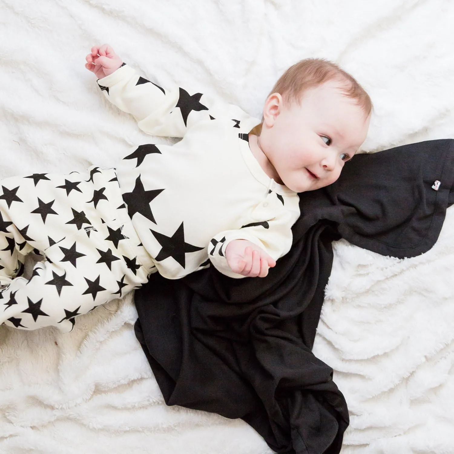 Babysoy Star Bodysuit/Romper   Comfy Solid Pants Playwear Set