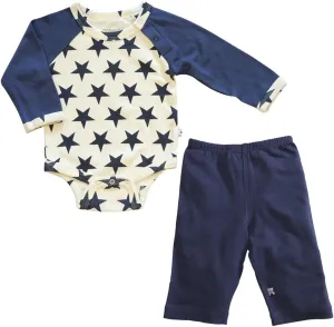 Babysoy Star Bodysuit/Romper   Comfy Solid Pants Playwear Set