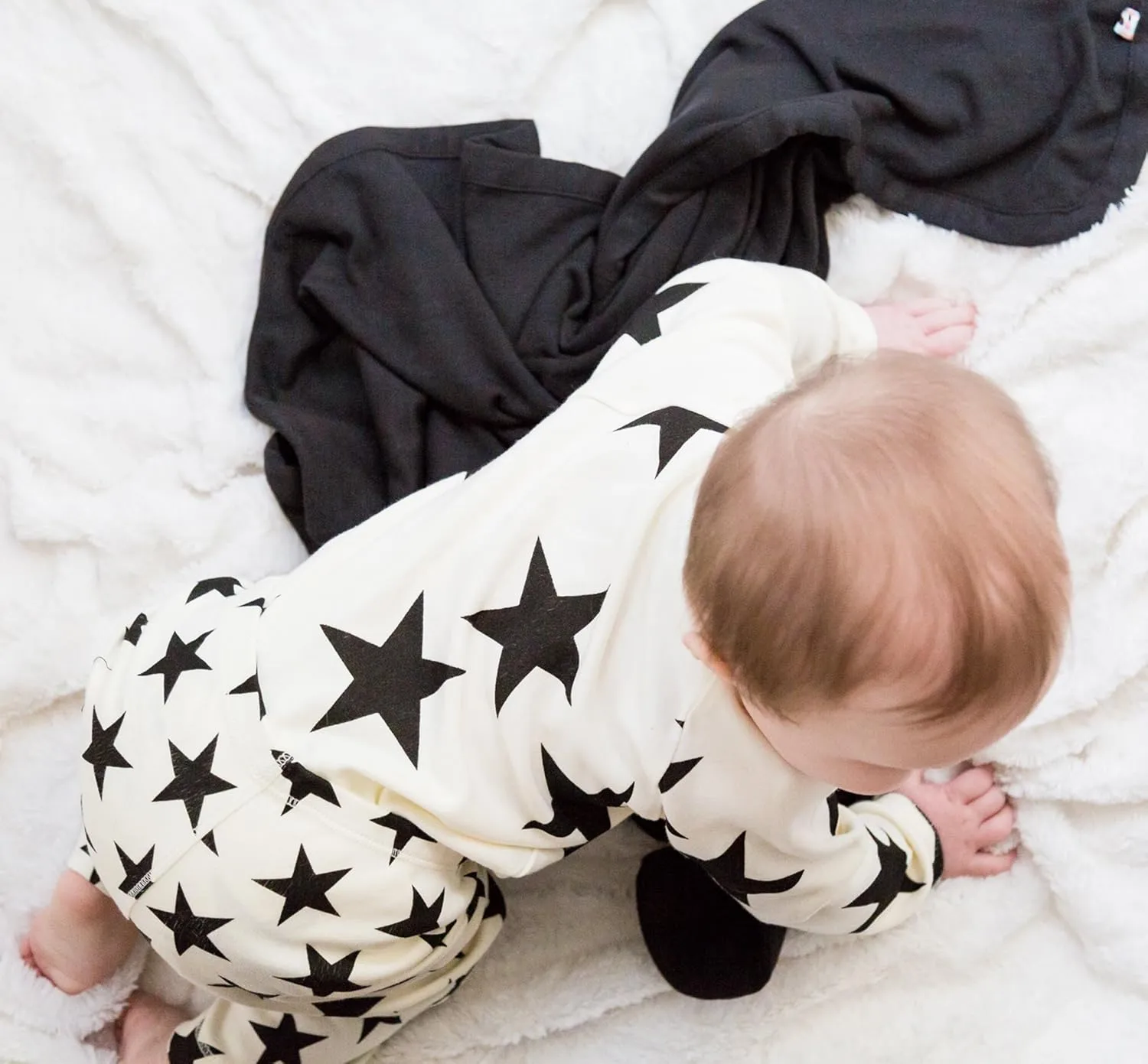 Babysoy Star Bodysuit/Romper   Comfy Solid Pants Playwear Set