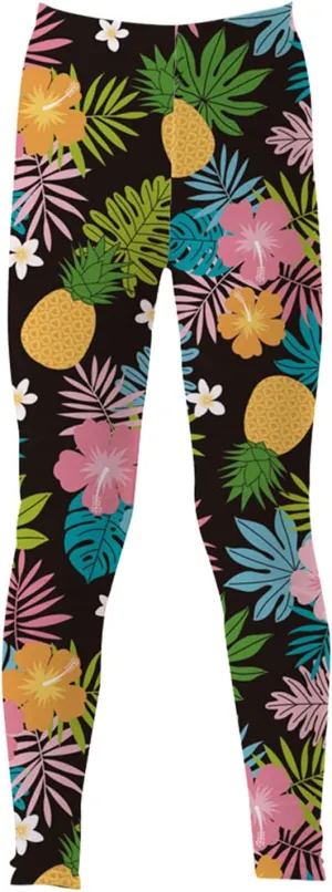 Big Kids Girls Ptints Slim Leggings Yoga Pants Tights Fitted Stretch Pants Teen Girls Sweatpants Joggers Pants