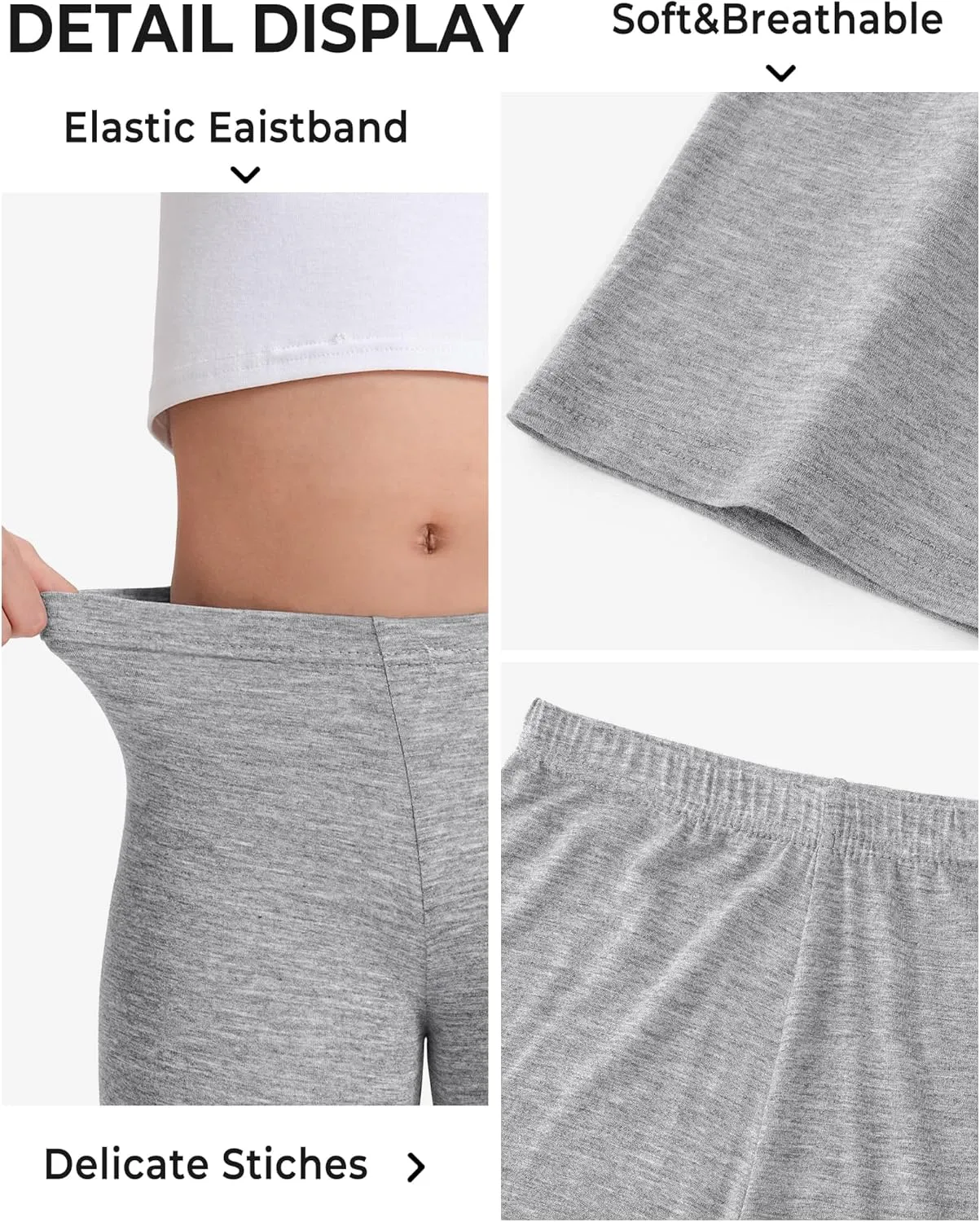 BOOPH Girls Dance Shorts Breathable Bike Shorts for Sports Play Underdress 2-10Y