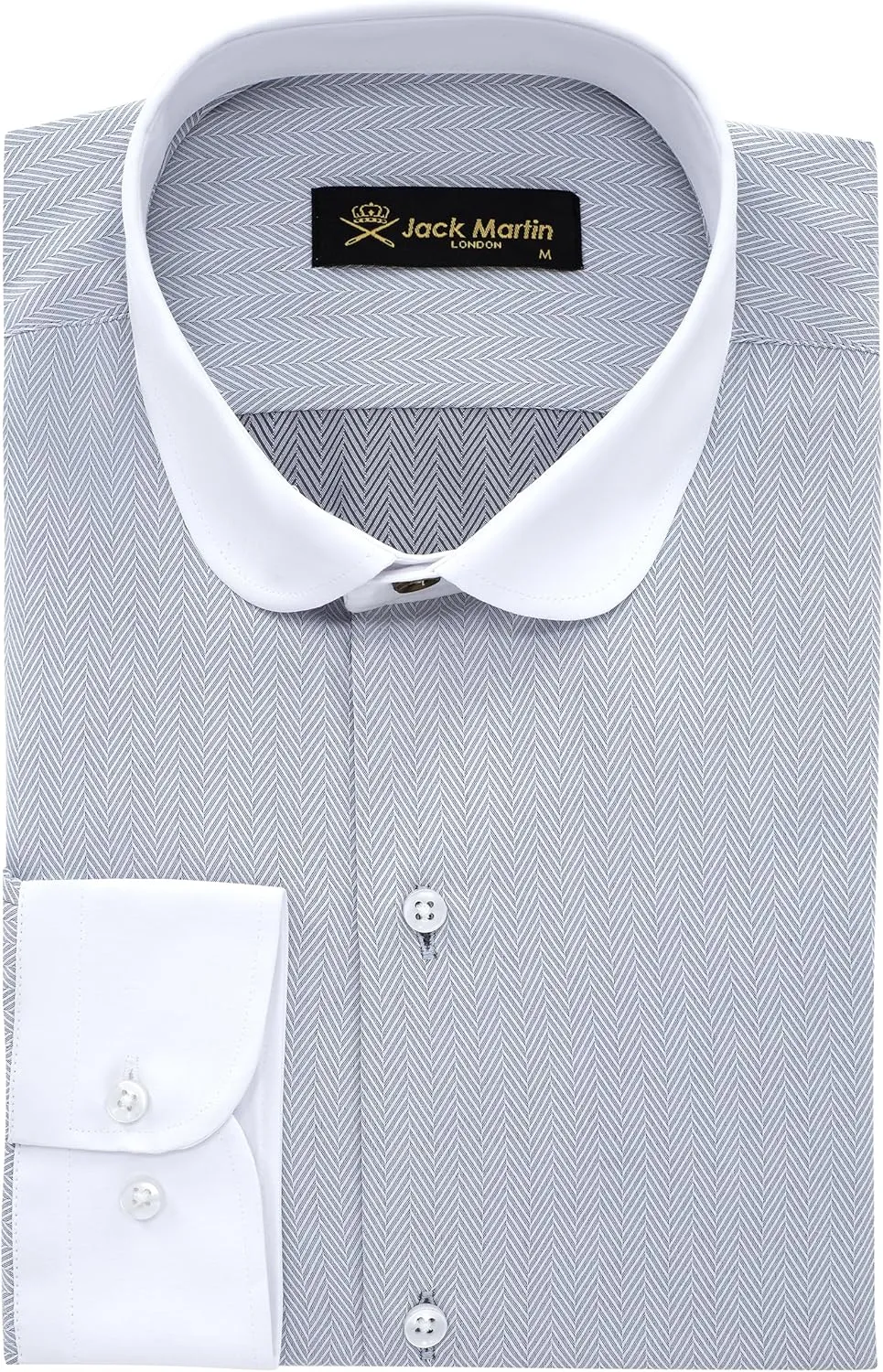 Club Collar Shirts for Men | Mens Long Sleeve Dress Casual Stylish & Formal Button Up Shirts in 1920s Style