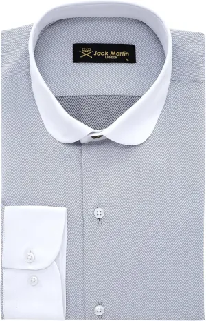 Club Collar Shirts for Men | Mens Long Sleeve Dress Casual Stylish & Formal Button Up Shirts in 1920s Style