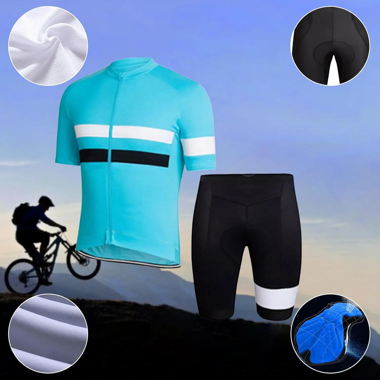 Couple Casual Fashion Cycling Sets Slim Tracksuit Light Breathable Summer Sport Outfits