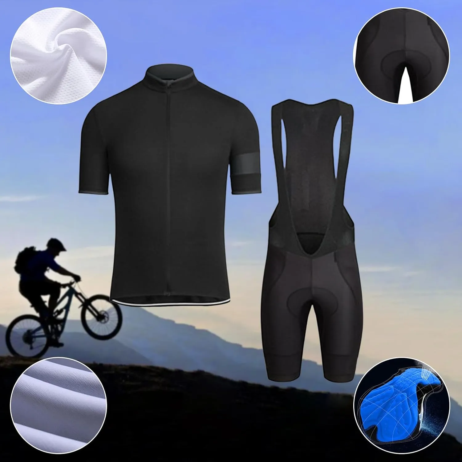 Couple Casual Trendy Cycling Sets Slim Tracksuit Light Breathable Summer Sport Outfits