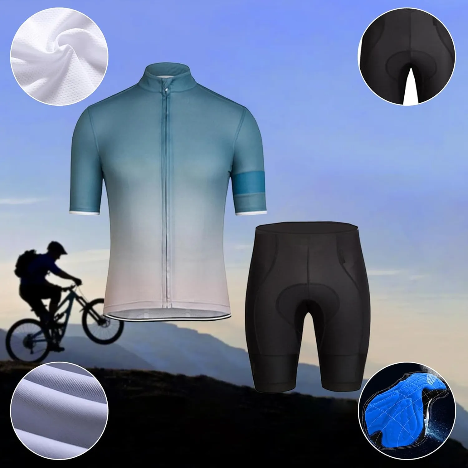 Couple Casual Trendy Cycling Sets Slim Tracksuit Light Comfortable Breathable Summer Sport Outfits