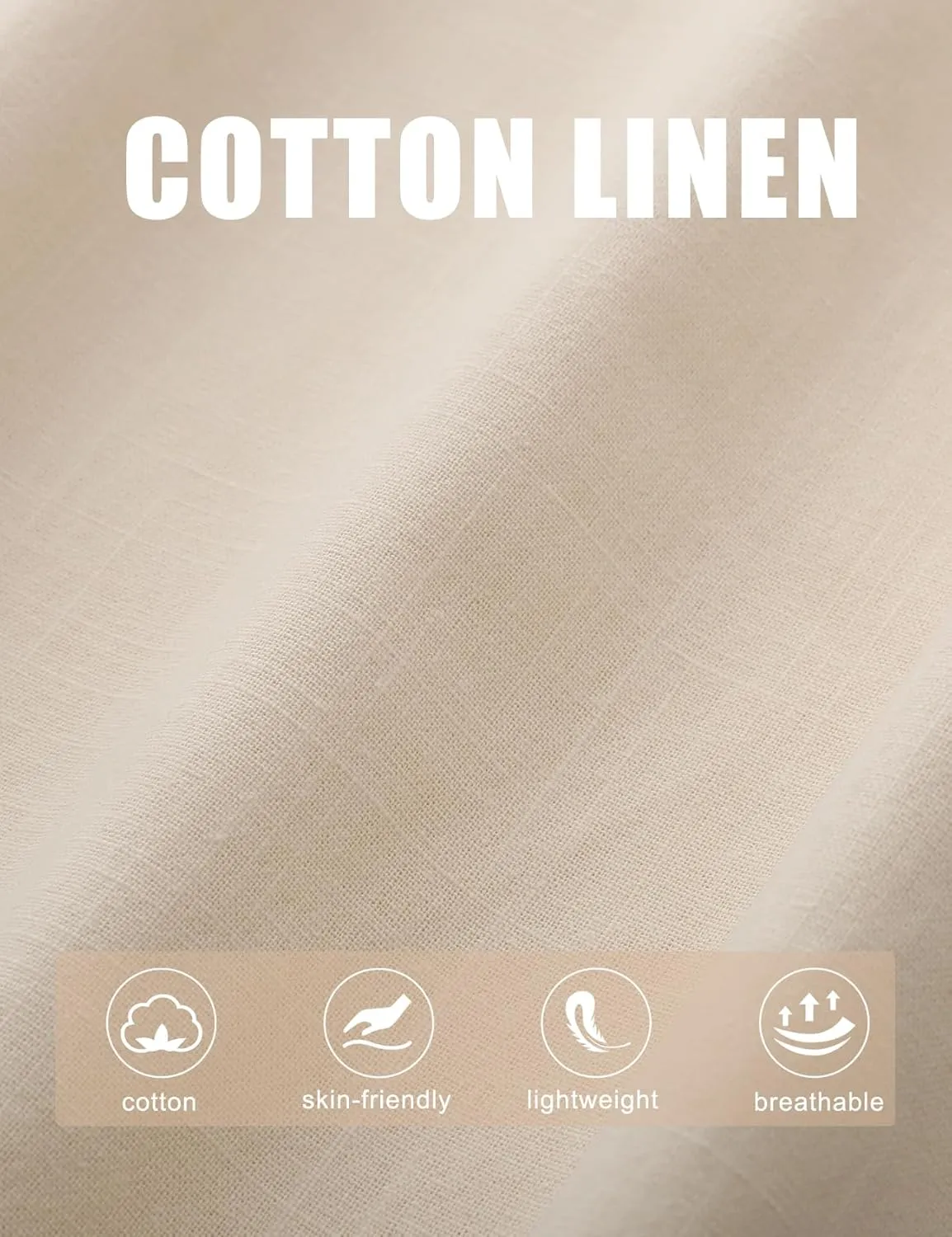 COZYPOIN Men’s Henley T-Shirts Cotton Linen Short Sleeve Button Down Casual Band Collar Summer Beach Hippie Tee Shirts