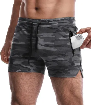 EVERWORTH Men's 3" Inseam Workout Shorts Quick Dry Gym Short Shorts Lightweight Shorts for Men with Liner and Zipper Pockets
