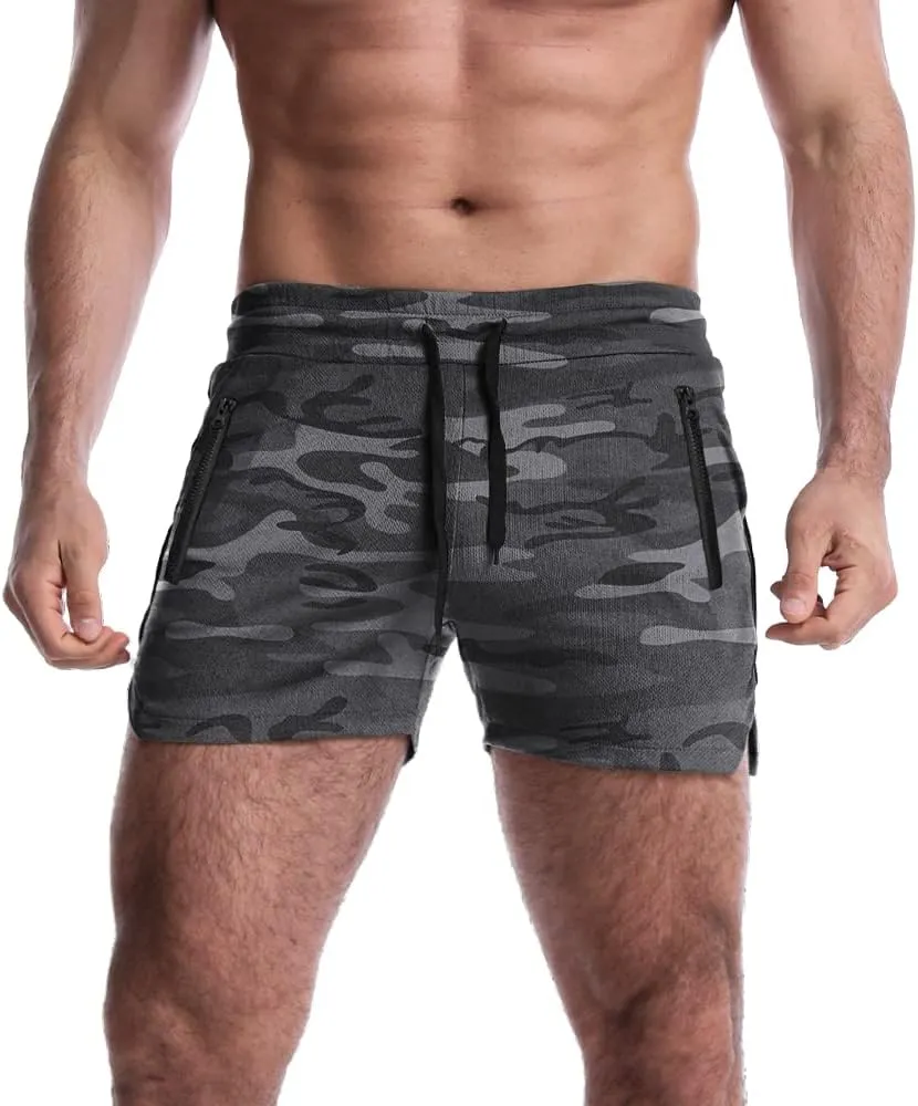 EVERWORTH Men's 3" Inseam Workout Shorts Quick Dry Gym Short Shorts Lightweight Shorts for Men with Liner and Zipper Pockets