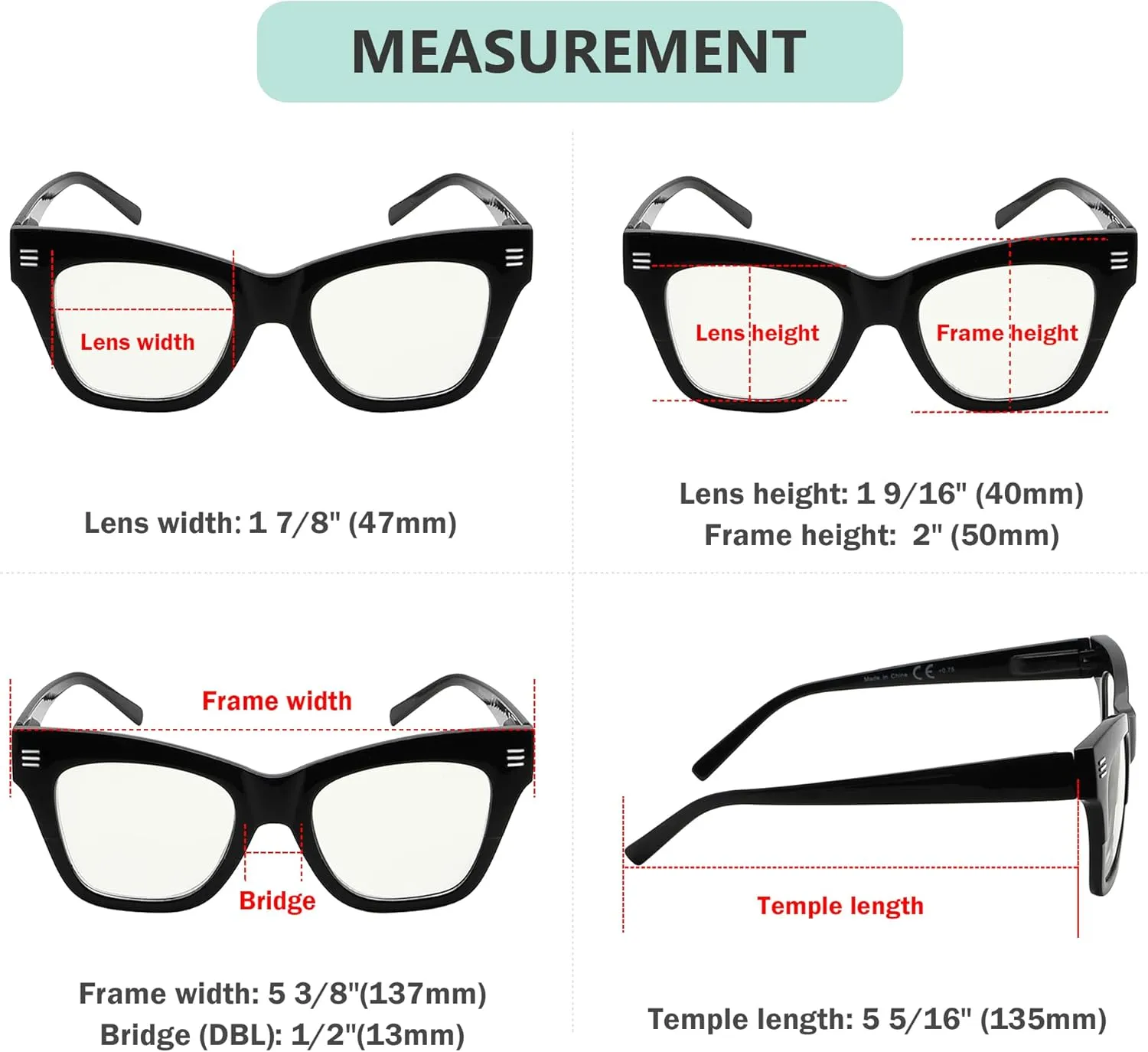 Eyekepper 4-Pack Progressive Multifocus Reading Glasses Blue Light Blocking for Women No Line Multifocal Readers 2.5