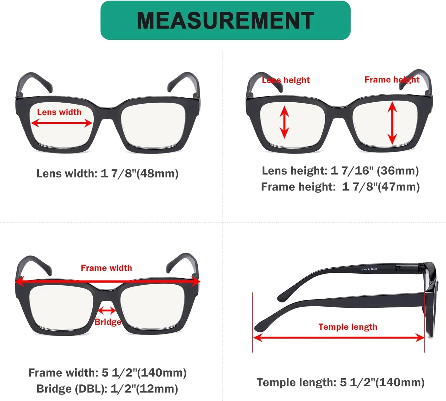 Eyekepper 4-Pack Progressive Multifocus Reading Glasses Blue Light Blocking Women No Line Multifocal Readers  3.00