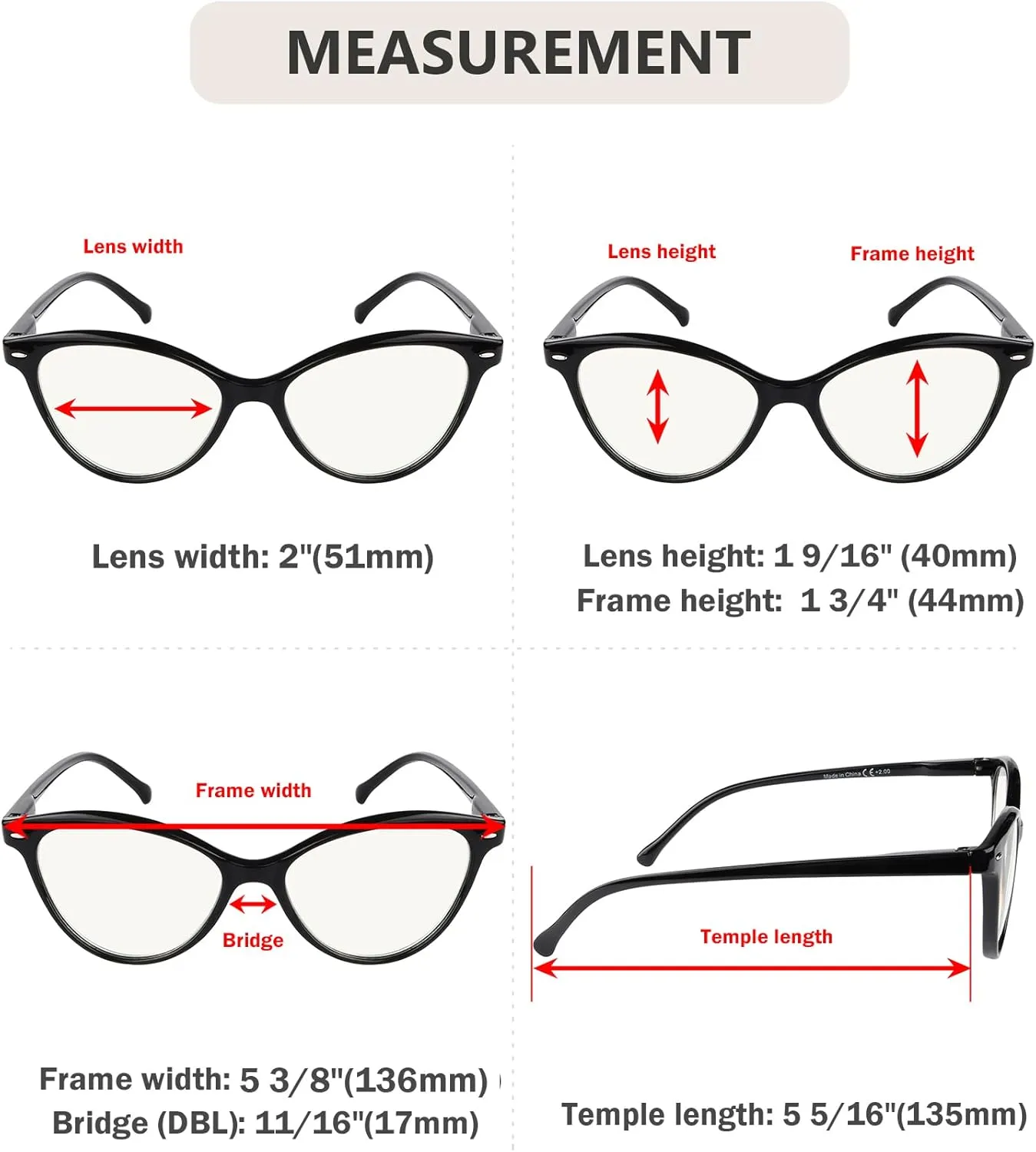 Eyekepper 4-Pack Progressive Multifocus Reading Glasses Blue Light Blocking Women No Line Multifocal Readers