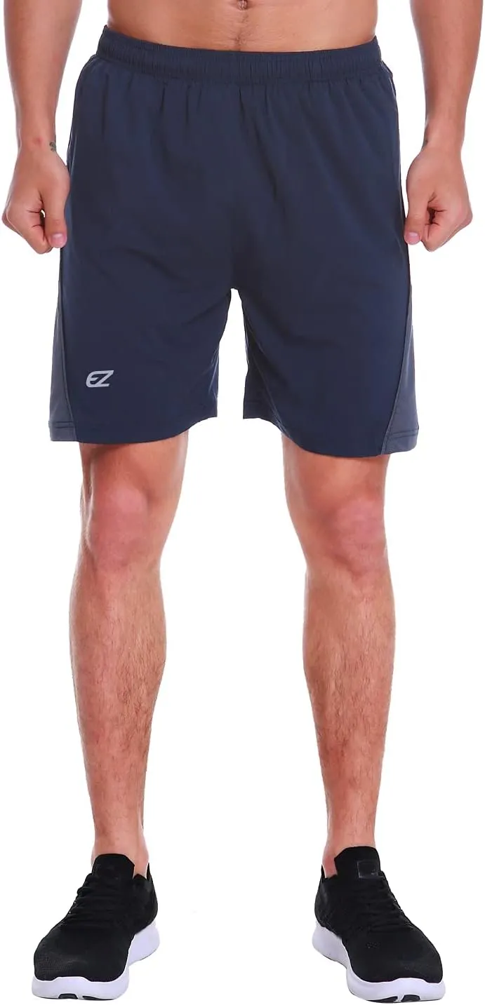 EZRUN Men's 7 Inch Quick Dry Running Shorts Workout Sport Fitness Short with Liner Zip Pocket