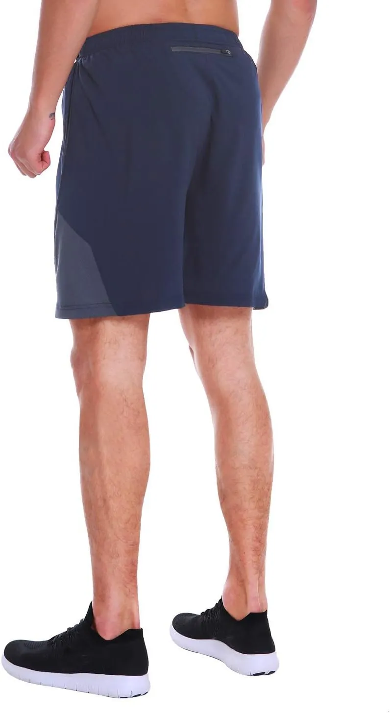 EZRUN Men's 7 Inch Quick Dry Running Shorts Workout Sport Fitness Short with Liner Zip Pocket