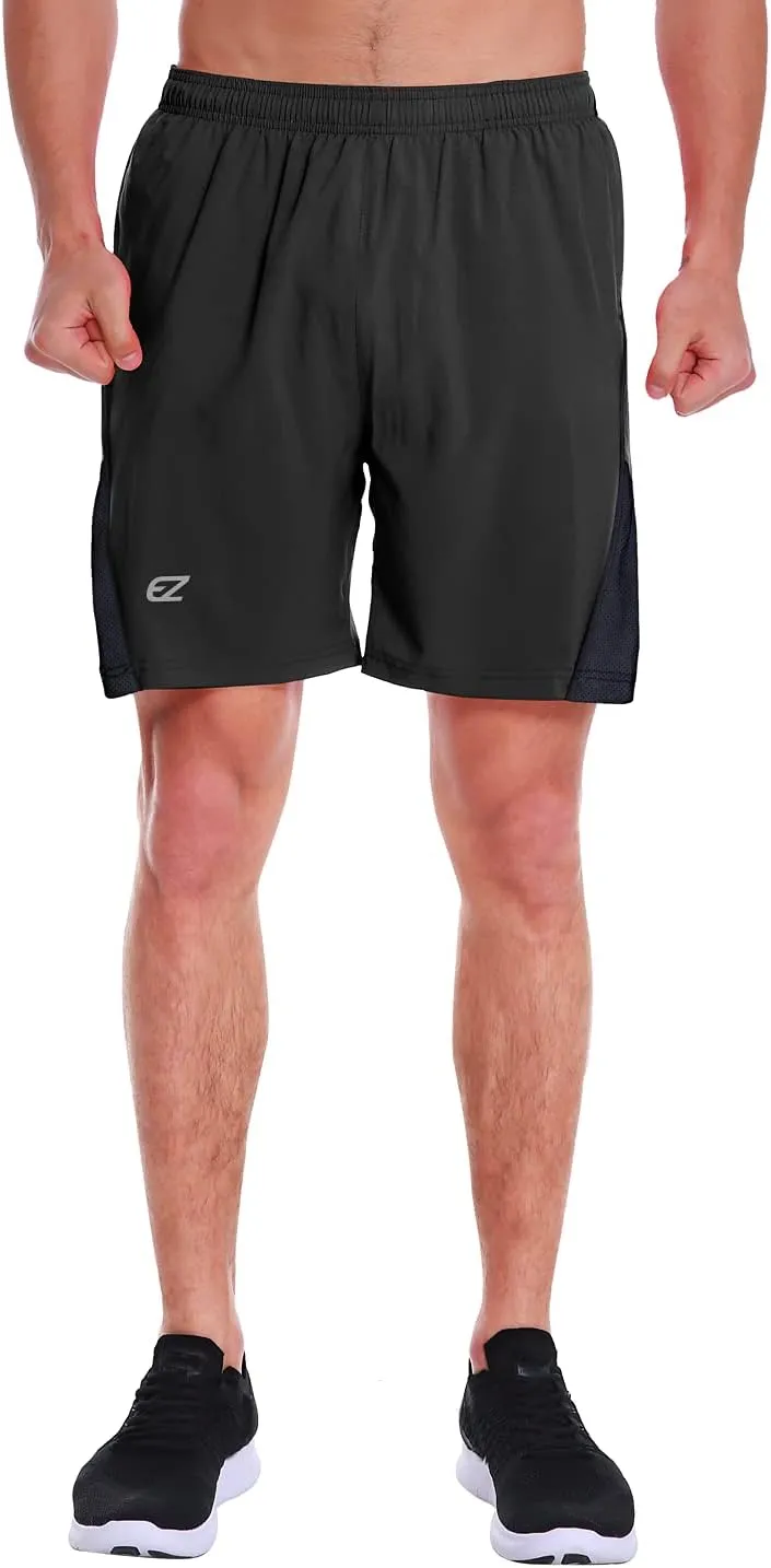 EZRUN Men's 7 Inch Quick Dry Running Shorts Workout Sport Fitness Short with Liner Zip Pocket