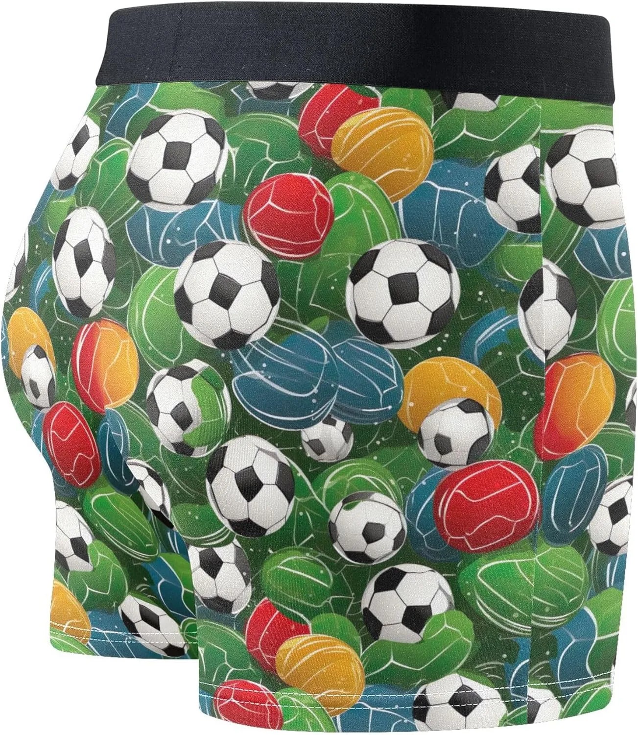 Football Soccer Sport Men's Boxer Briefs Underwear Stretch Breathable Boxer Briefs for Men Boys Kids S B0402940