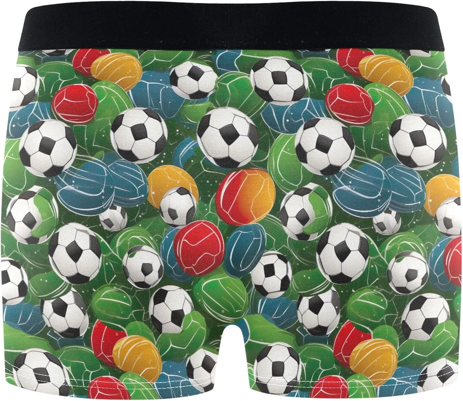Football Soccer Sport Men's Boxer Briefs Underwear Stretch Breathable Boxer Briefs for Men Boys Kids S B0402940
