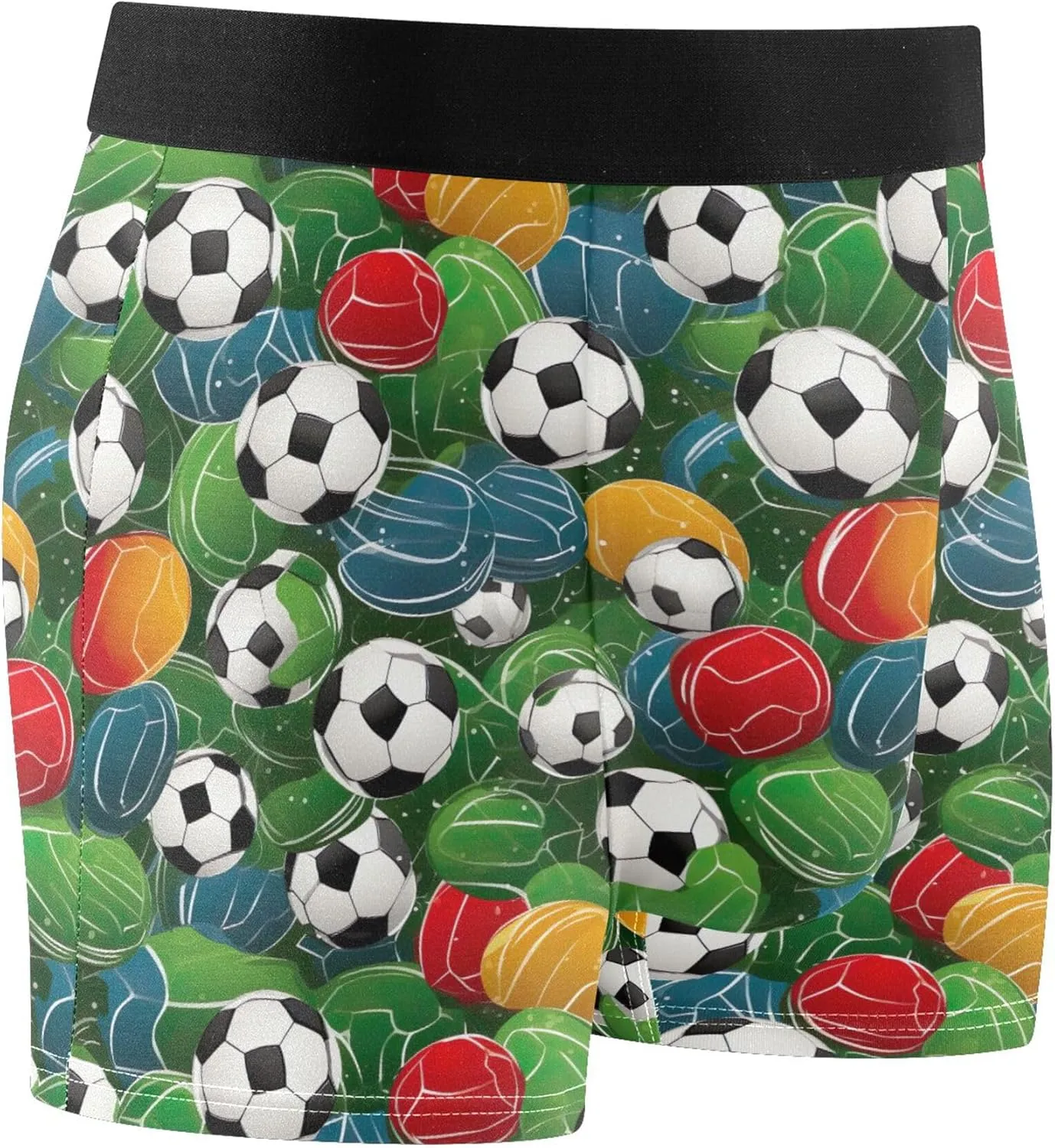 Football Soccer Sport Men's Boxer Briefs Underwear Stretch Breathable Boxer Briefs for Men Boys Kids S B0402940
