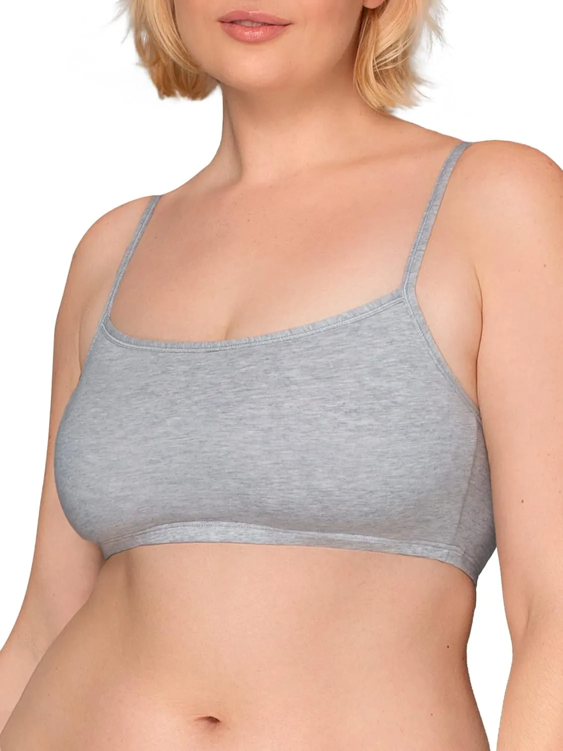 Fruit of the Loom Women's Spaghetti Strap Cotton Sports Bra - All-Day Comfort & Easy Movement - Value Packs