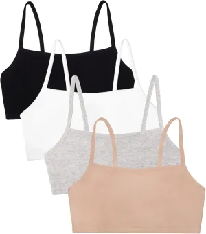 Fruit of the Loom Women's Spaghetti Strap Cotton Sports Bra - All-Day Comfort & Easy Movement - Value Packs