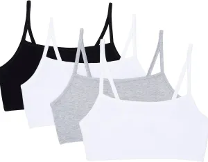 Fruit of the Loom Women's Spaghetti Strap Cotton Sports Bra - All-Day Comfort & Easy Movement - Value Packs