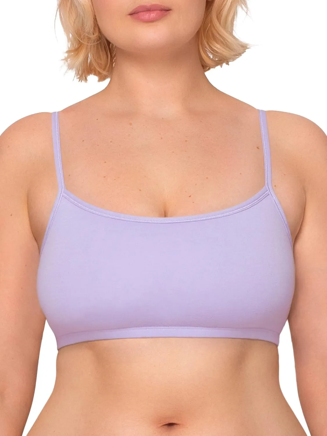 Fruit of the Loom Women's Spaghetti Strap Cotton Sports Bra - All-Day Comfort & Easy Movement - Value Packs