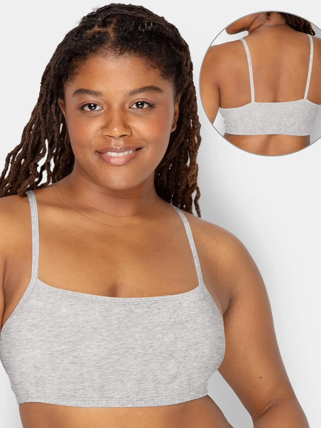 Fruit of the Loom Women's Spaghetti Strap Cotton Sports Bra - All-Day Comfort & Easy Movement - Value Packs