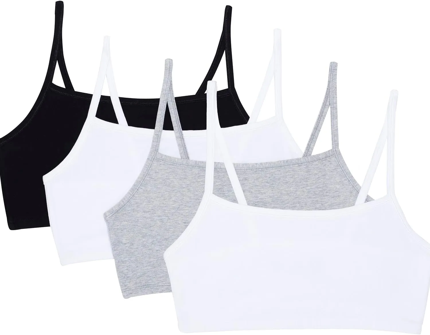 Fruit of the Loom Women's Spaghetti Strap Cotton Sports Bra - All-Day Comfort & Easy Movement - Value Packs