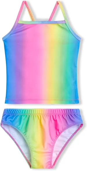 Girls Tankinis Two Pieces Swimsuits Hawaiian Beach Sport Bathing Suit Set for 2-12 Years Old Kids