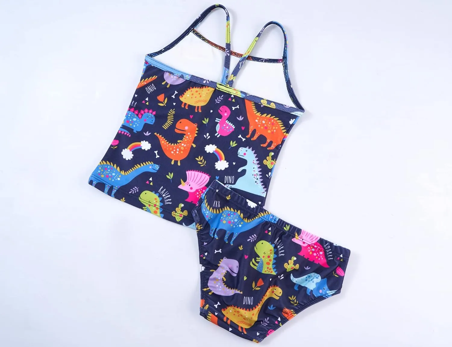 Girls Tankinis Two Pieces Swimsuits Hawaiian Beach Sport Bathing Suit Set for 2-12 Years Old Kids