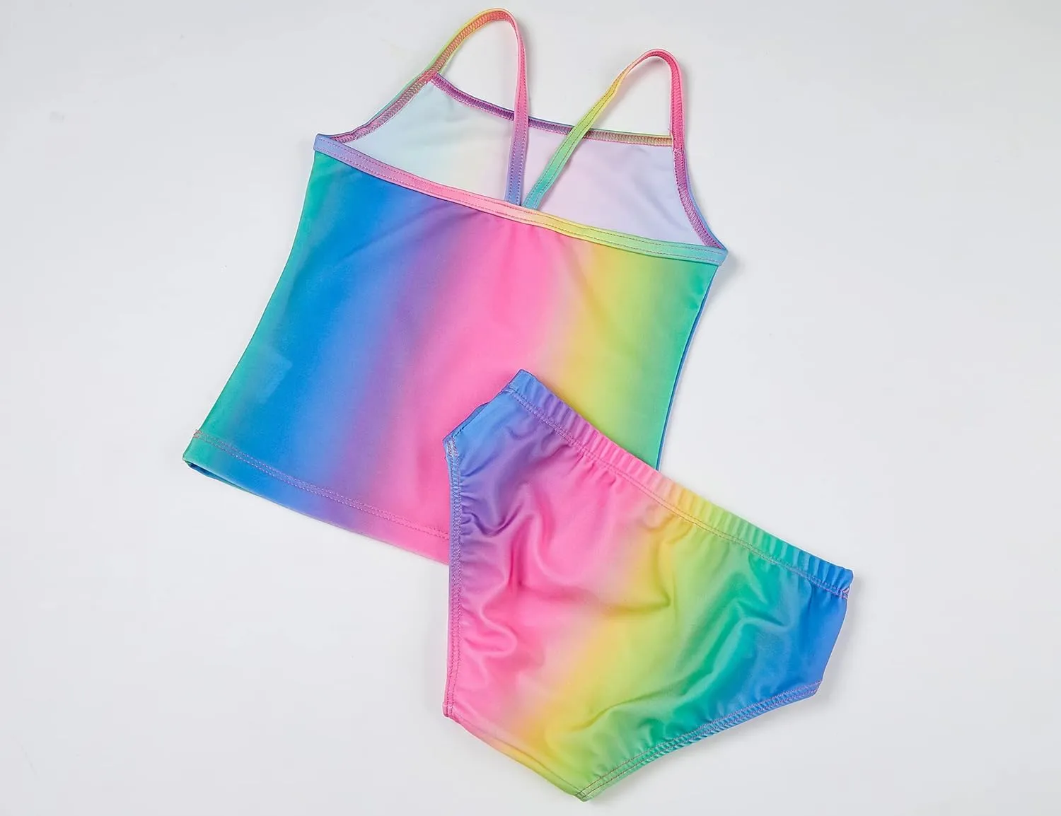 Girls Tankinis Two Pieces Swimsuits Hawaiian Beach Sport Bathing Suit Set for 2-12 Years Old Kids