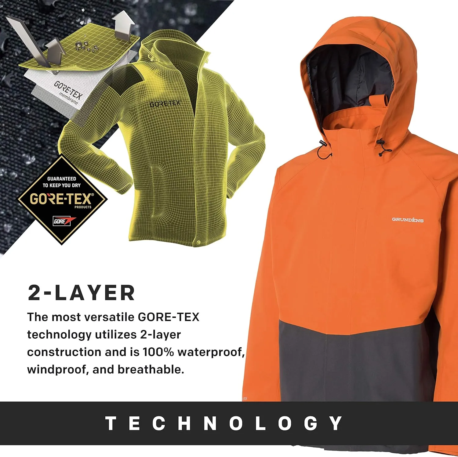 Grundéns Men’s Downrigger GORE-TEX Jacket | Waterproof, Breathable