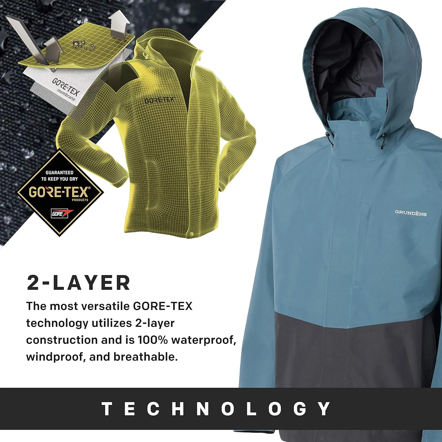 Grundéns Men’s Downrigger GORE-TEX Jacket | Waterproof, Breathable