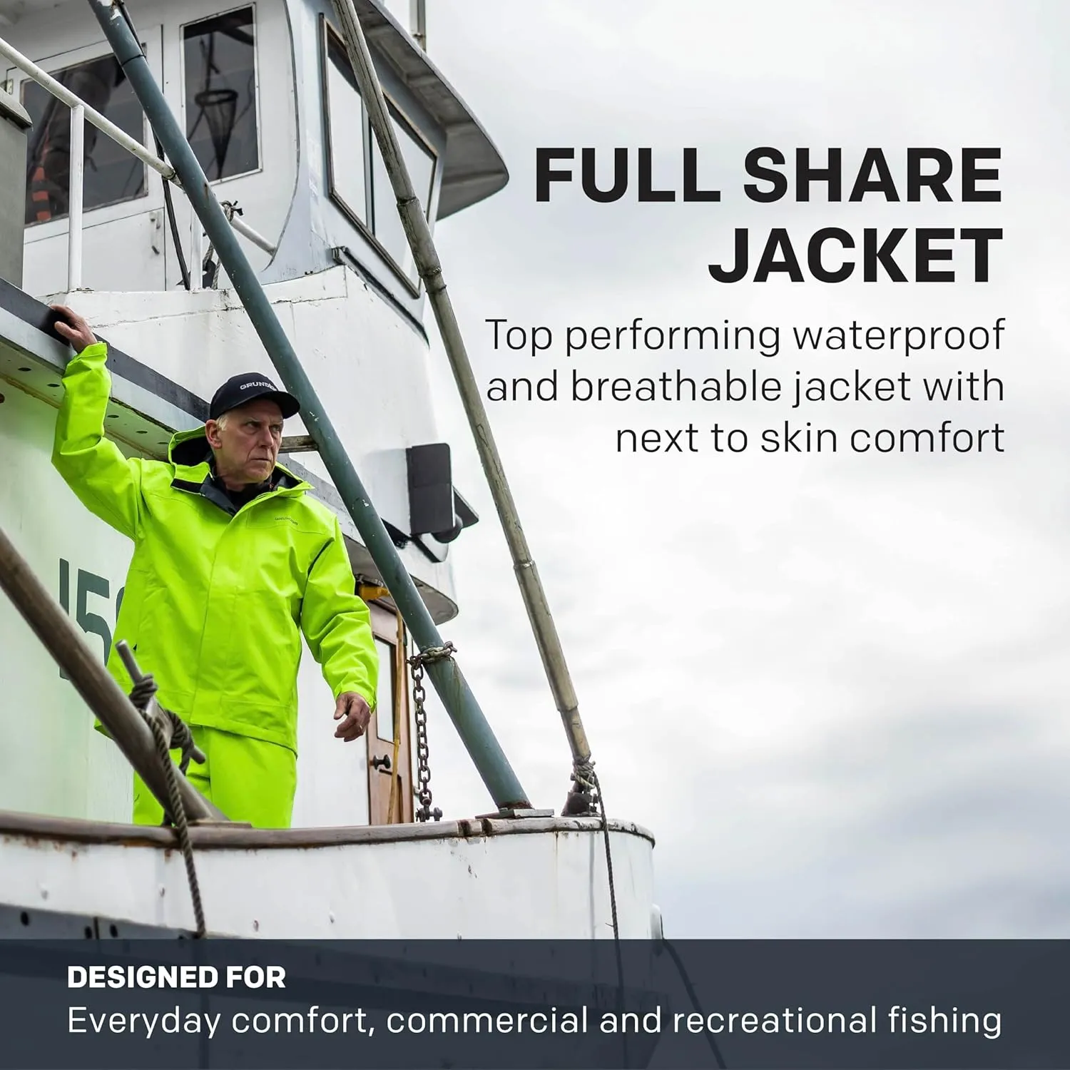 Grundéns Men’s Full Share Jacket | Waterproof, Breathable