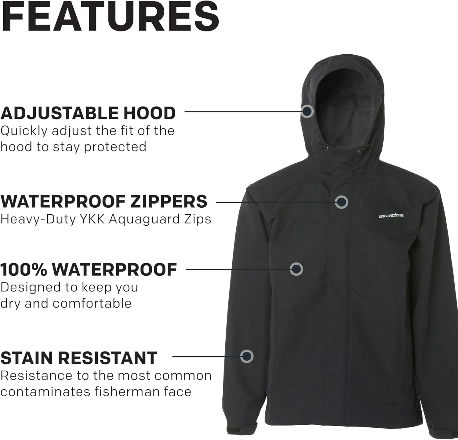 Grundéns Men’s Full Share Jacket | Waterproof, Breathable