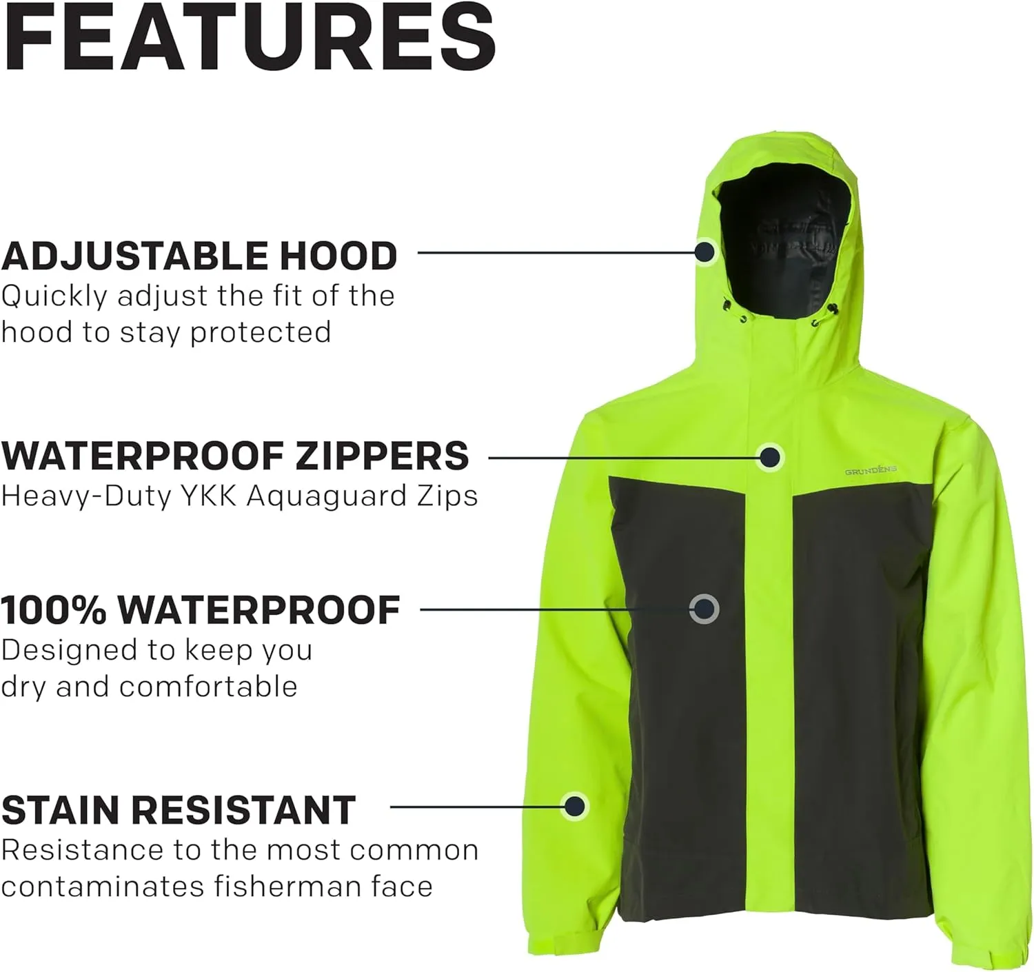 Grundéns Men’s Full Share Jacket | Waterproof, Breathable