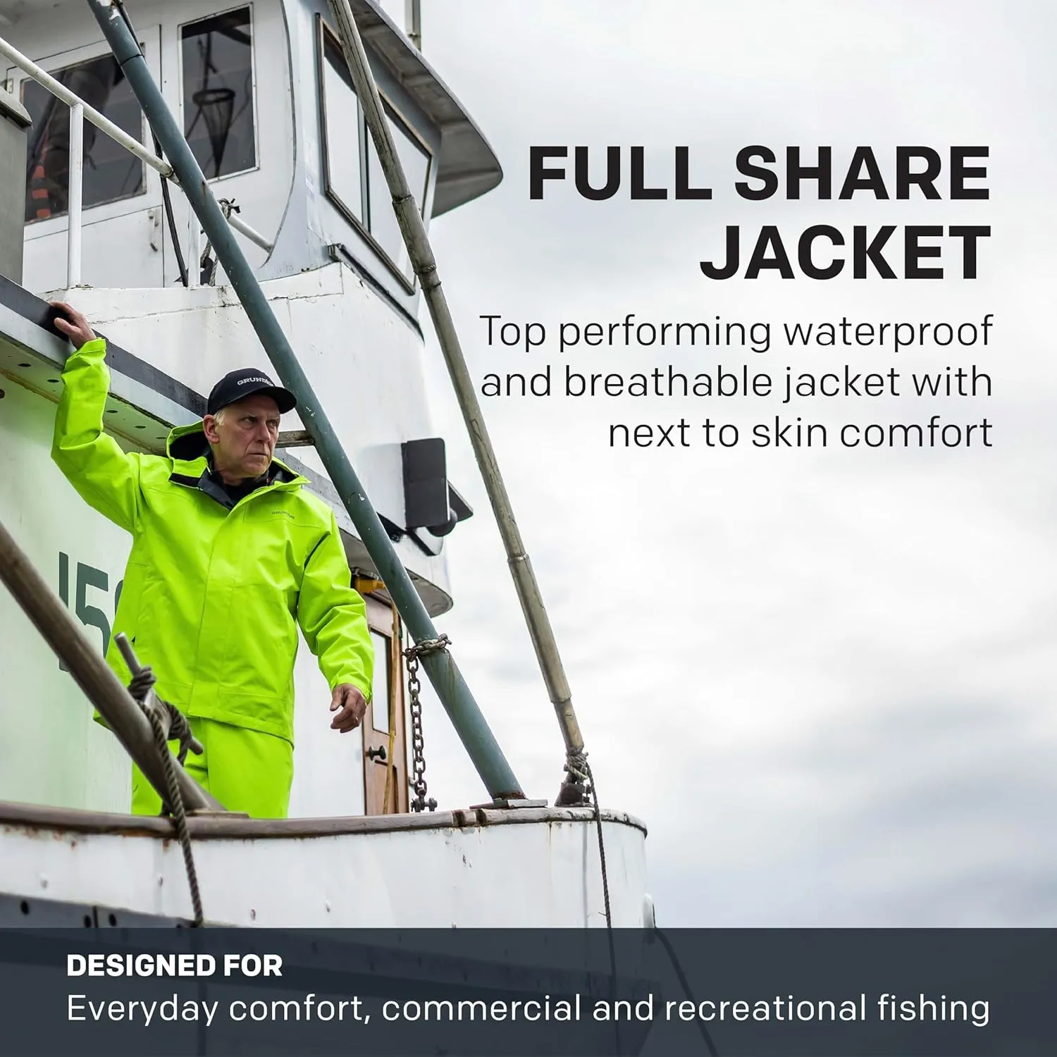 Grundéns Men’s Full Share Jacket | Waterproof, Breathable