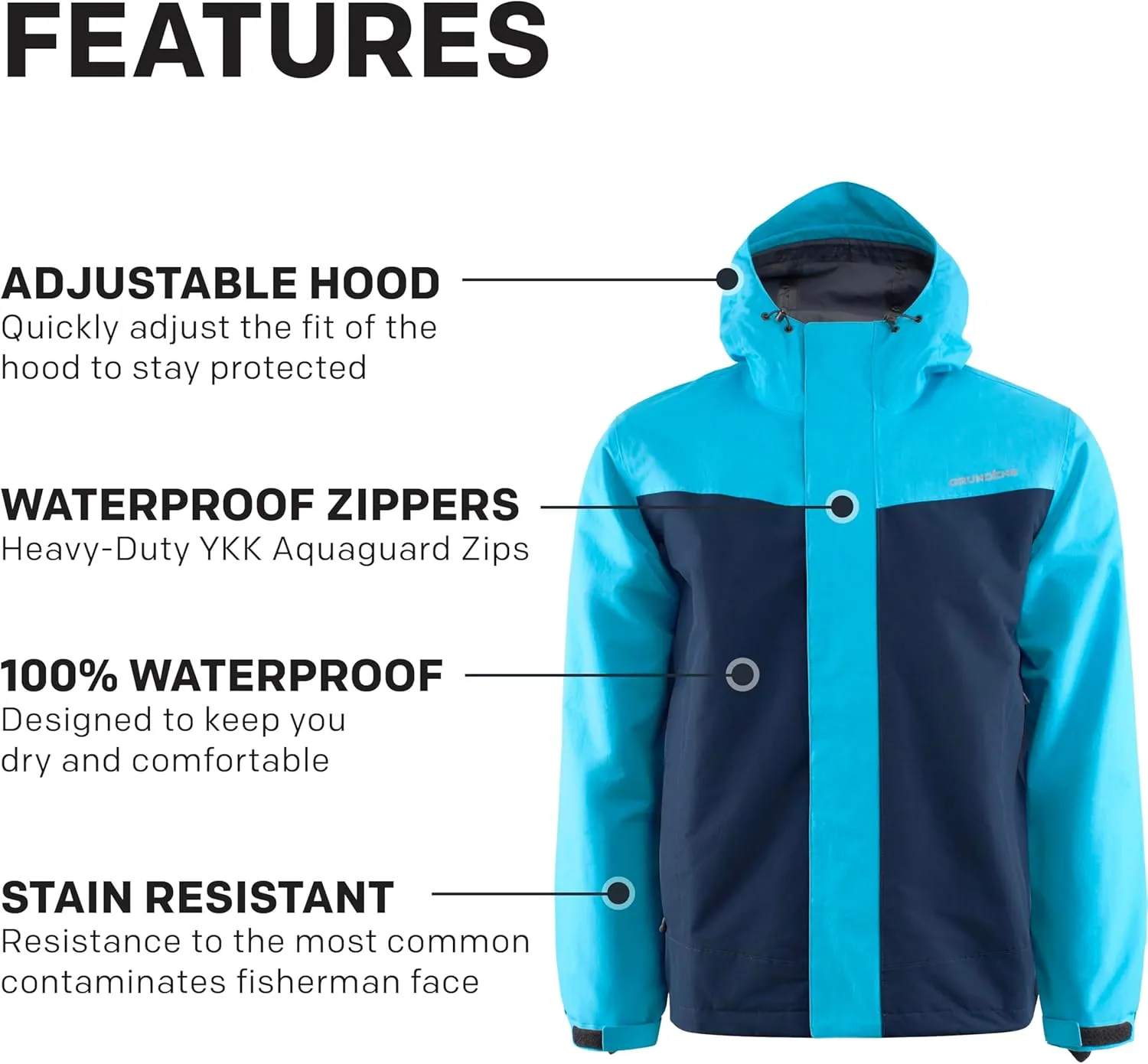 Grundéns Men’s Full Share Jacket | Waterproof, Breathable